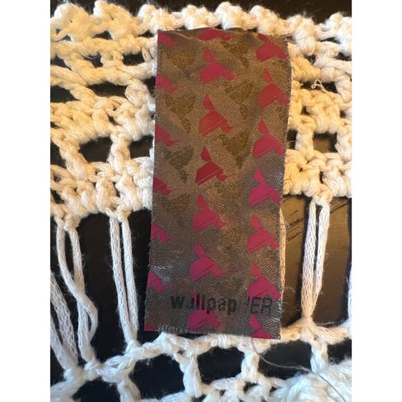 Crochet Style Open Knit Top In Ivory Small 100% Acrylic Cottage Boho Size Small - Picture 3 of 4